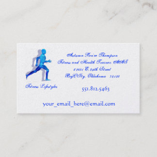 running man for logo2, Fitness Lifestyles, Business Card