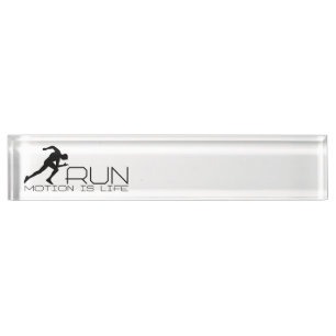Running man nameplate