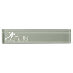 Running man nameplate