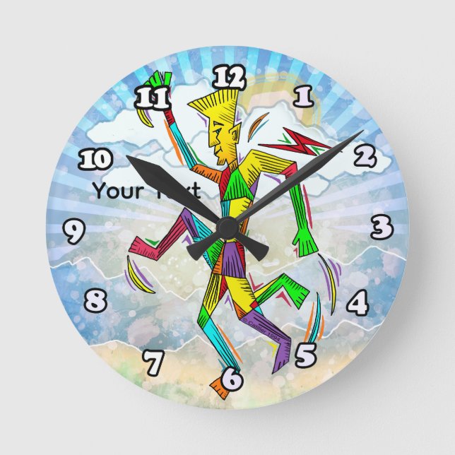 Running Man Round Clock (Front)