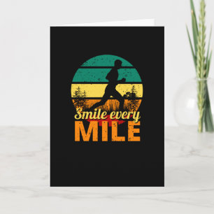 Running Marathon Jogging Miles Jogger Runner Card