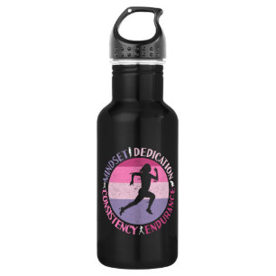 Running Mindset - Girly Runner Endurance Quote 532 Ml Water Bottle
