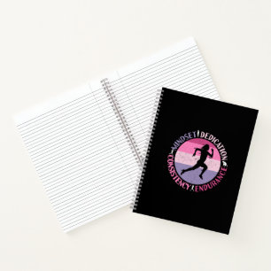 Running Mindset - Girly Runner Endurance Quote Notebook