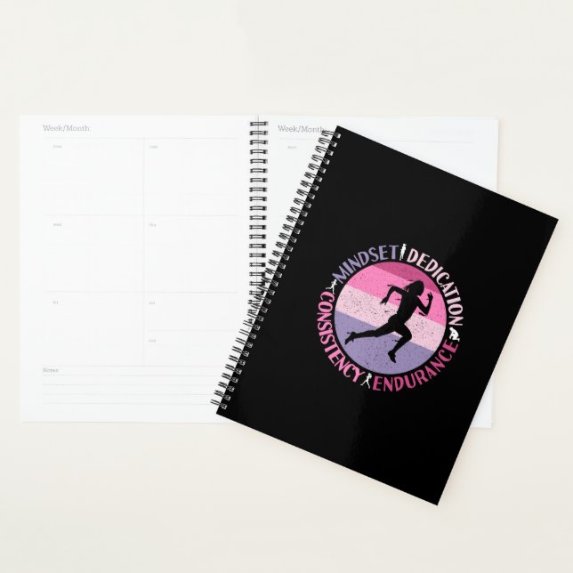 Running Mindset - Girly Runner Endurance Quote Planner (Display)