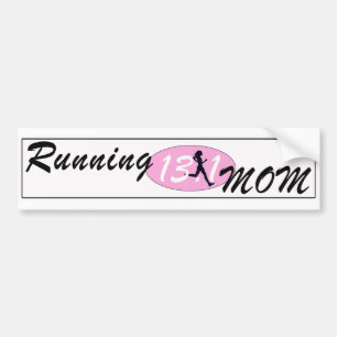 Running Mom 13.1 Bumper Stcker Bumper Sticker