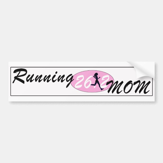 Running Mom 26.2 Bumper Sticker (Front)