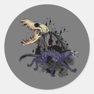 Running Monster Classic Round Sticker