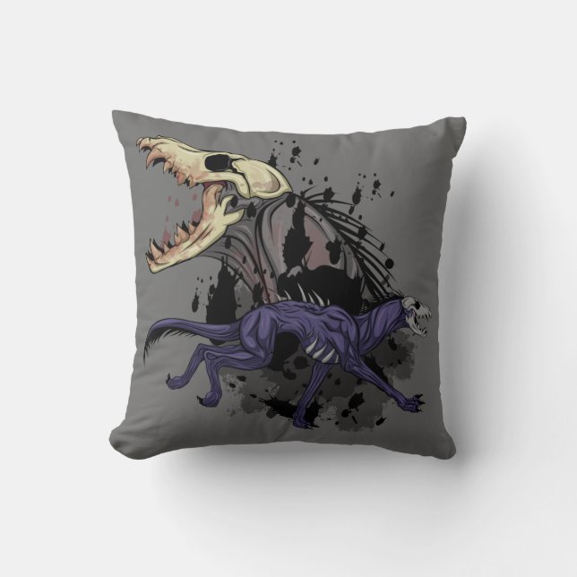 Running Monster Throw Pillow (Front)