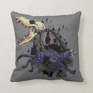 Running Monster Throw Pillow