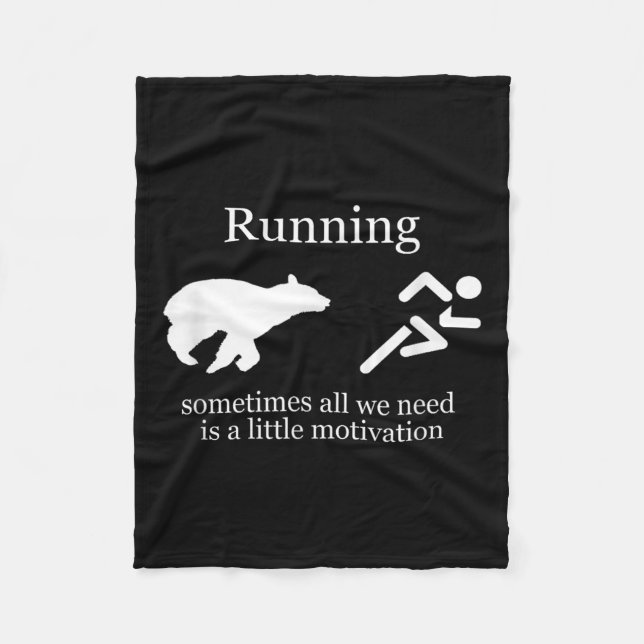 Running. Motivation  Fleece Blanket (Front)