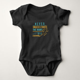 Running - Never underestimate champion Baby Bodysuit