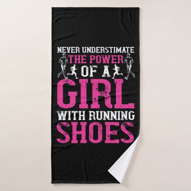 Running - Never underestimate champion Bath Towel (Bath Towel)