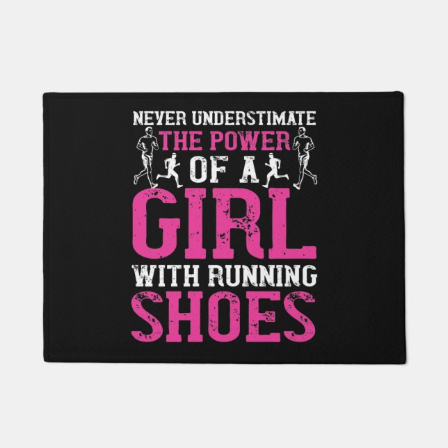 Running - Never underestimate champion Doormat (Front)