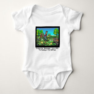 Running Of The Bull Frogs Funny Gifts/Collectibles Baby Bodysuit