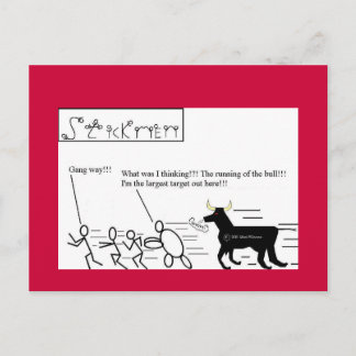 Running of the Bulls Postcard... Postcard