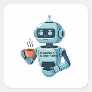 Running on Algorithms Funny Tech Sticker