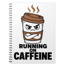 Running On Caffeine Funny Coffee Journal