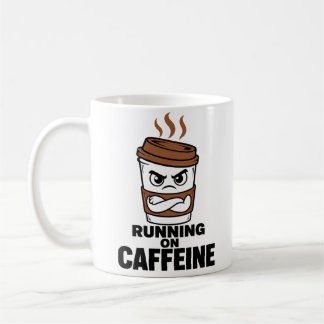 Running On Caffeine Funny Coffee Mug