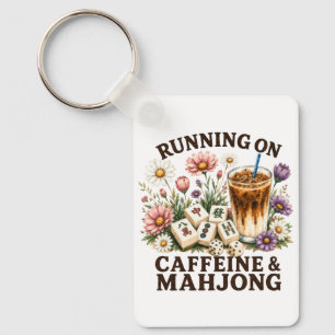 Running on Caffeine & Mahjong Keychain