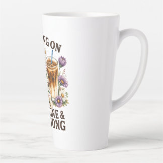 Running on Caffeine & Mahjong Latte Mug