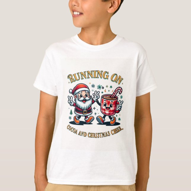 Running on Cocoa and Christmas Cheer T-Shirt (Front)