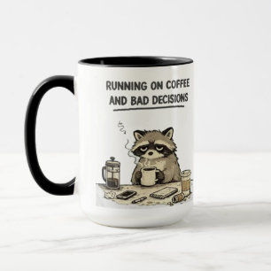 running on coffee mug
