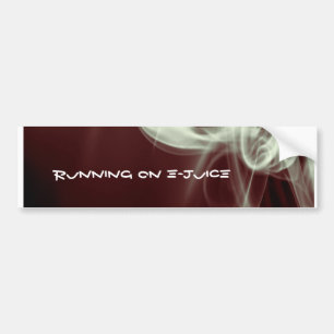 Running on e-juice bumper sticker
