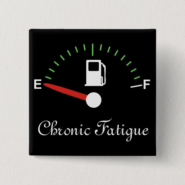 Running on Empty 2 Inch Square Button (Front)