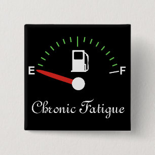 Running on Empty 2 Inch Square Button