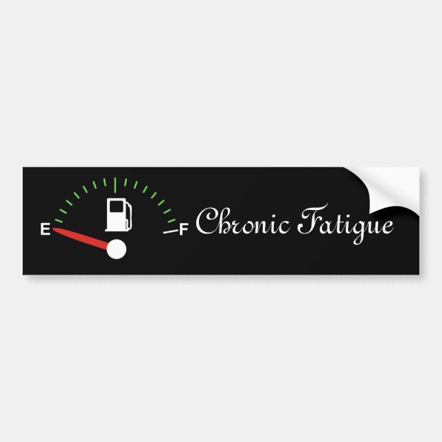 Running on Empty Bumper Sticker (Front)