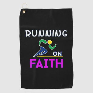 Running on Faith Christian Runner Golf Towel
