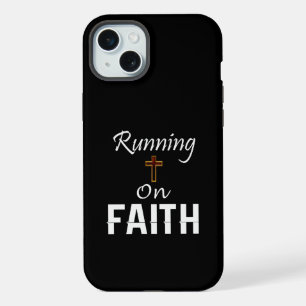 Running on Faith Runner iPhone 15 Plus Case