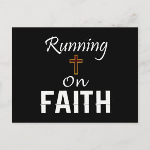 Running on Faith Runner Postcard