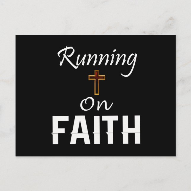 Running on Faith Runner Postcard (Front)