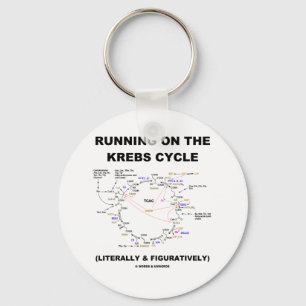Running On The Krebs Cycle (Science Humour) Keychain