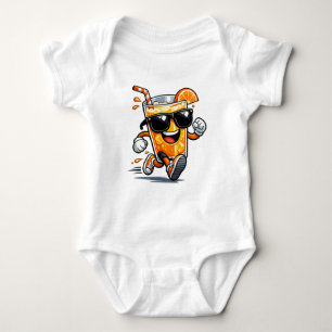 Running Orange Juice Baby Bodysuit