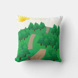 Running Outdoors Throw Pillow