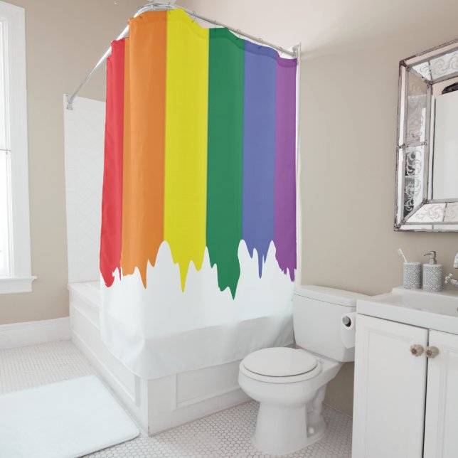Running Paint Gay Pride Rainbow Flag (In Situ)