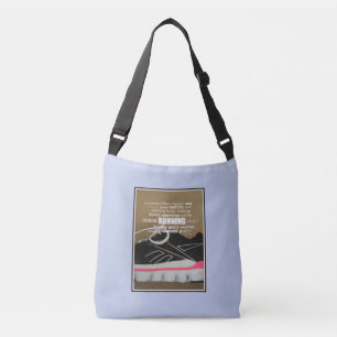 Running Passion Word Collage Crossbody Bag