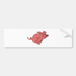 running pig running pig bumper sticker