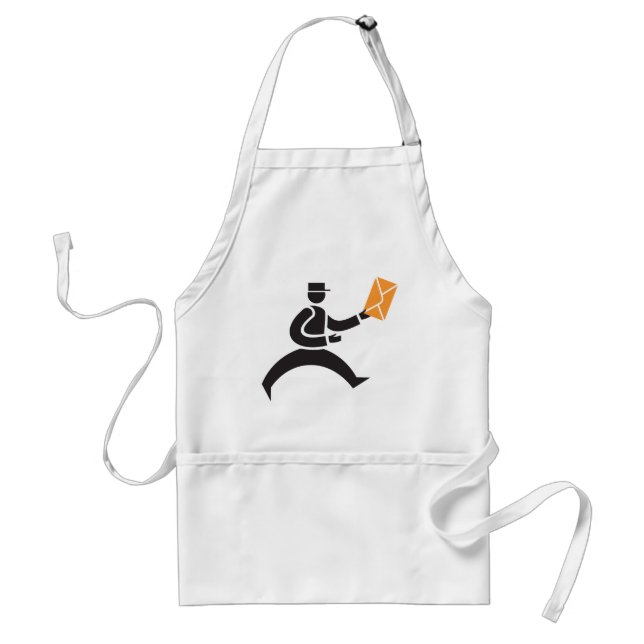 Running Postman Delivering Mail Postal Worker Standard Apron (Front)