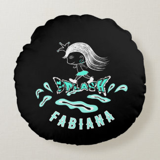 Running princess round pillow