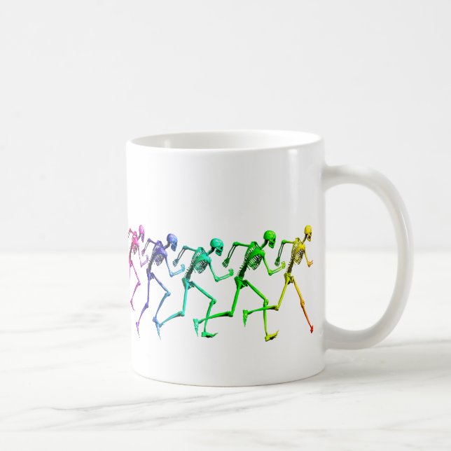 Running Rainbow Skeletons Coffee Mug (Right)