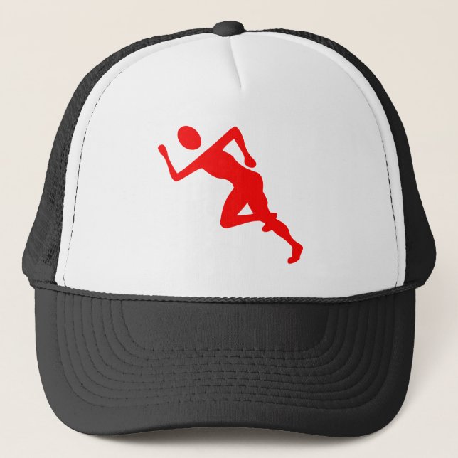 Running - Red Trucker Hat (Front)