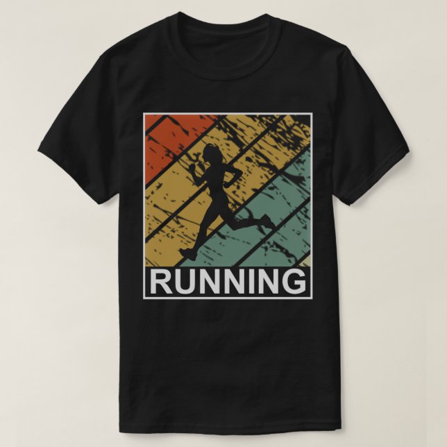 Running retro running marathon jogging 2 T-Shirt (Design Front)