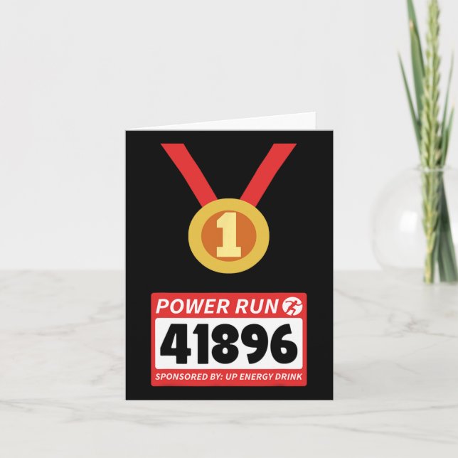 Running Runner Half Marathon Halloween Costume 1  Card (Front)