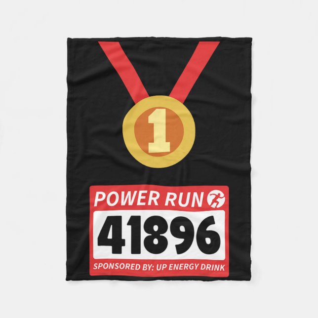 Running Runner Half Marathon Halloween Costume 1  Fleece Blanket (Front)