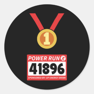 Running Runner Half Marathon Halloween Costume Classic Round Sticker