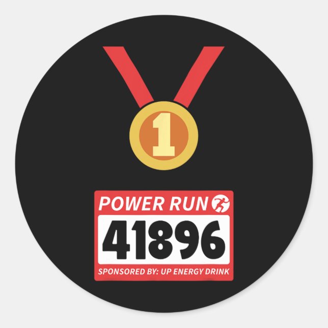 Running Runner Half Marathon Halloween Costume  Classic Round Sticker (Front)