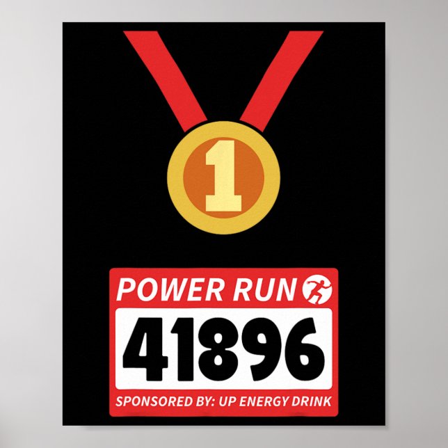 Running Runner Half Marathon Halloween Costume  Poster (Front)
